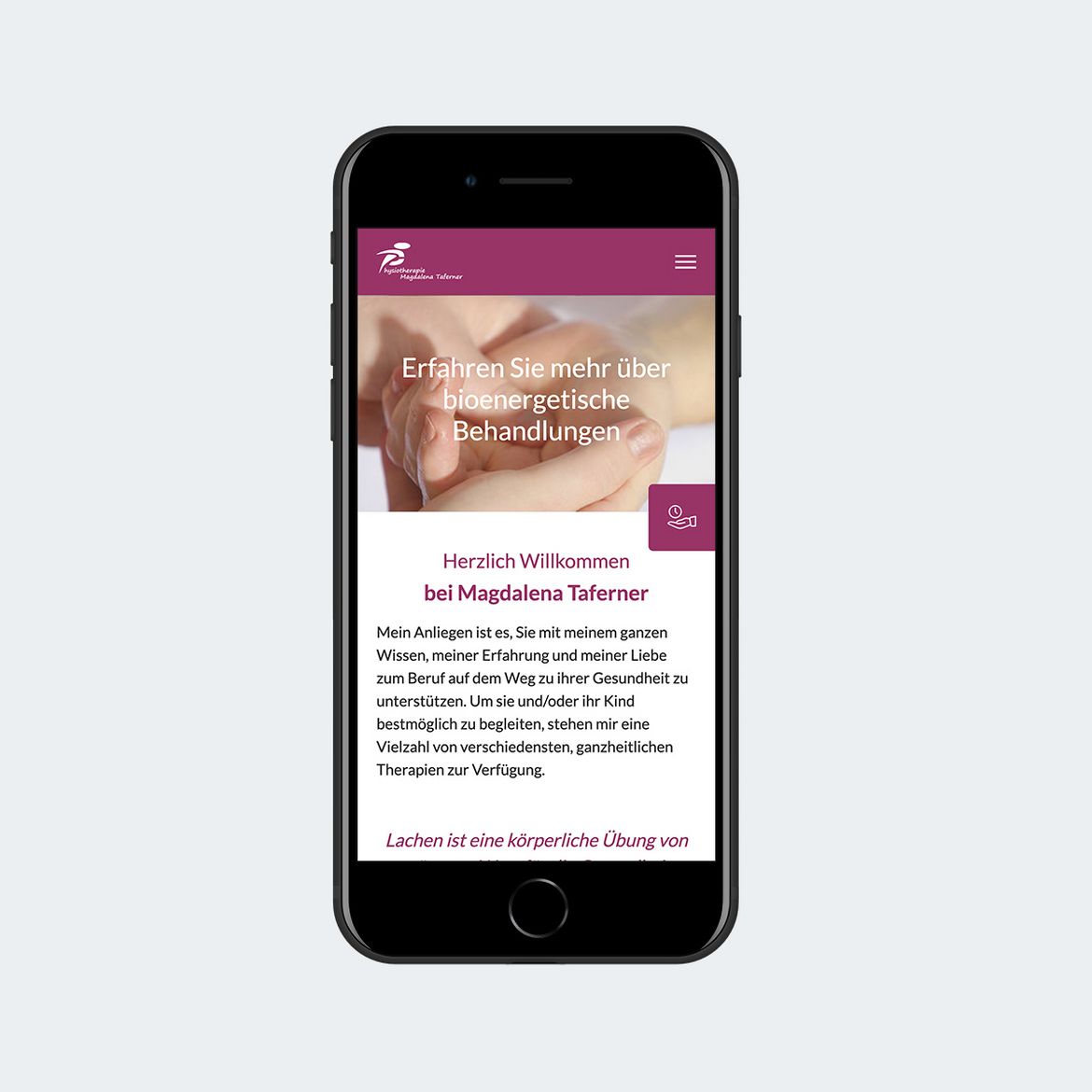 Neue Website für Physiotherapie Magdalena Taferner
