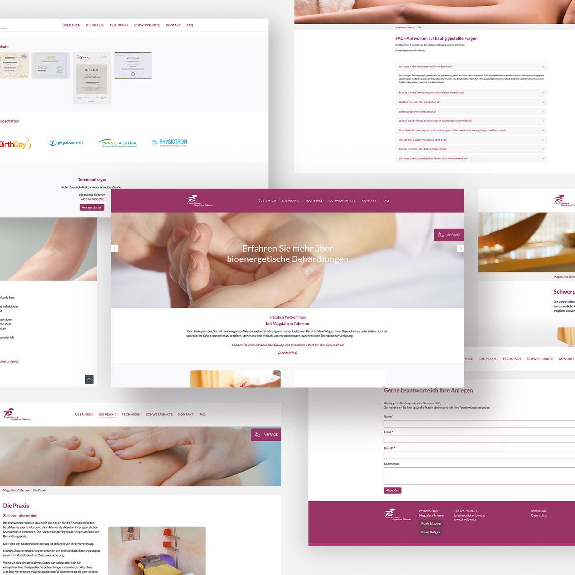 Neue Website für Physiotherapie Magdalena Taferner