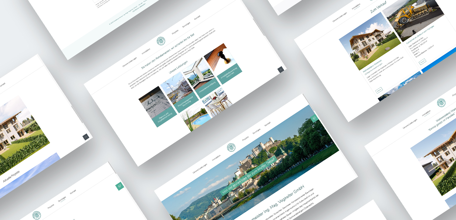 Darstellung der Stadtbaumeister Voglreiter Website