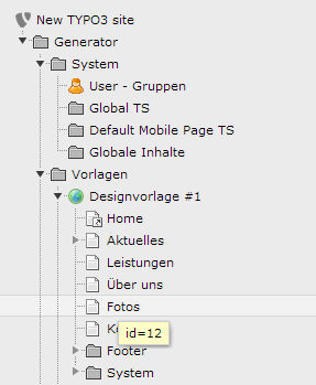 Typo3 Seitenstruktur